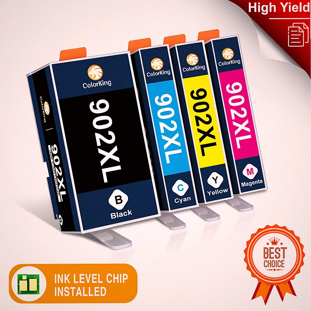4 902XL Ink Cartridges for HP 902 XL OfficeJet Pro 6954 6962 6963 6970 6975 6978