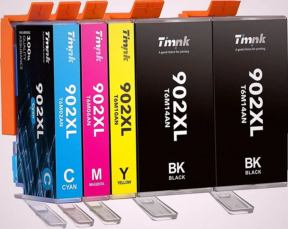 【5-Pack Larger Capacity】 902XL Ink Cartridges Combo Pack Compatible with HP 902