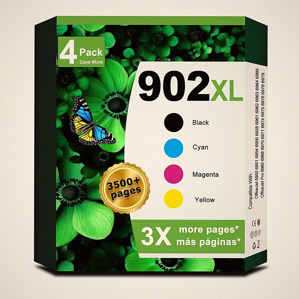 EmiGSupply 902XL Ink Cartridge Combo Pack for HP OfficeJet 6950-6978 Printers