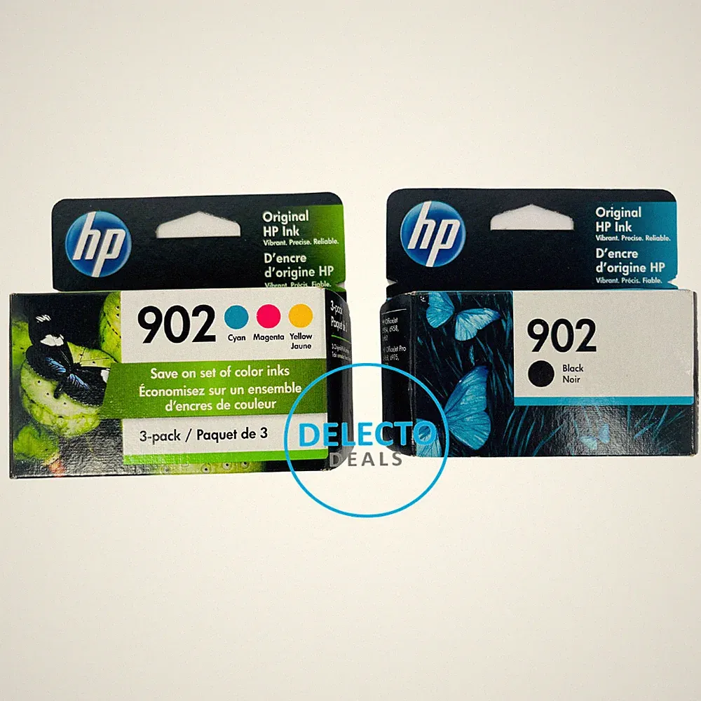 Genuine 4-Pack HP 902 Black & Color B/C/M/Y Ink X4E05AN NEW SEALED BOXES