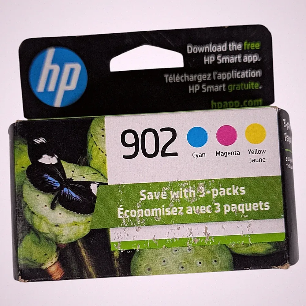 Genuine HP 902 Color Ink Cartridges Cyan Magenta Yellow (WARRANTY EXP 03/2024)