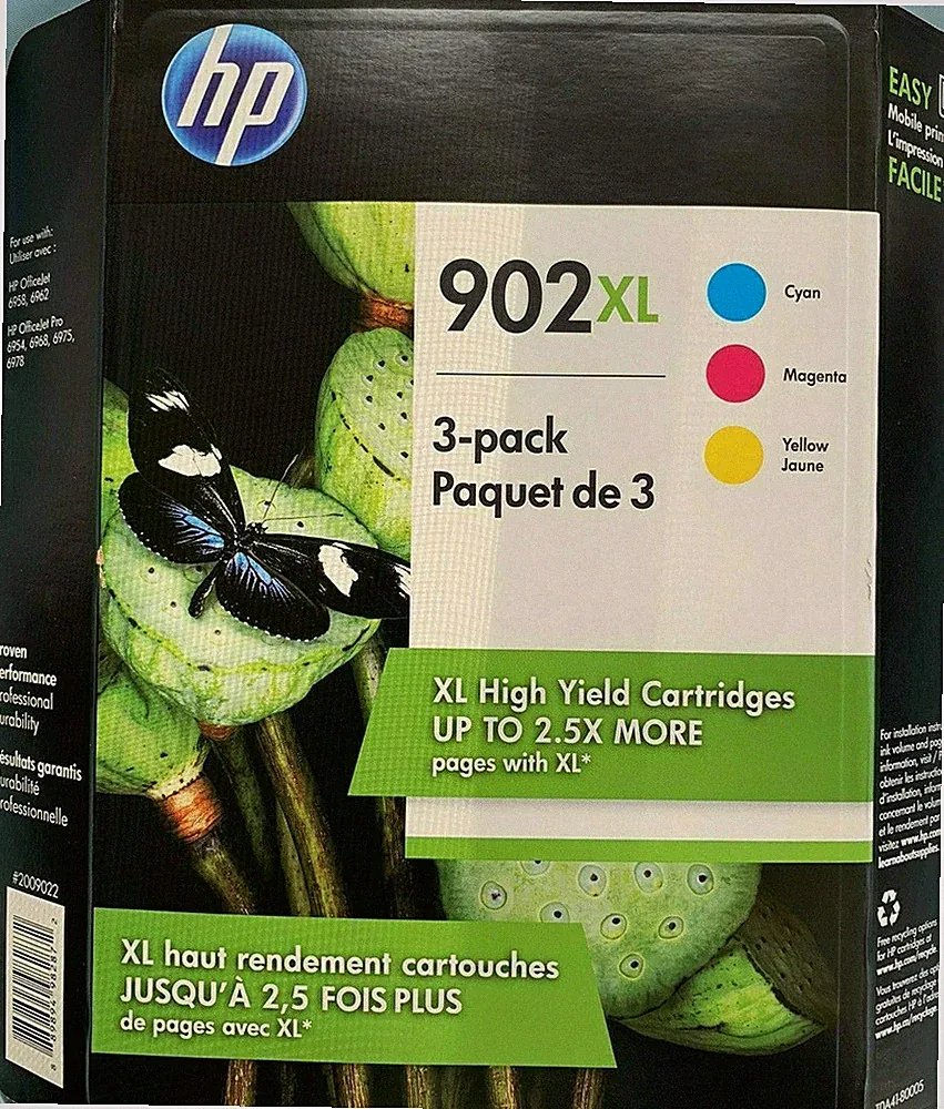Genuine HP 902XL Color Ink Cartridge Combo for HP Printer-OEM Ink-3PK