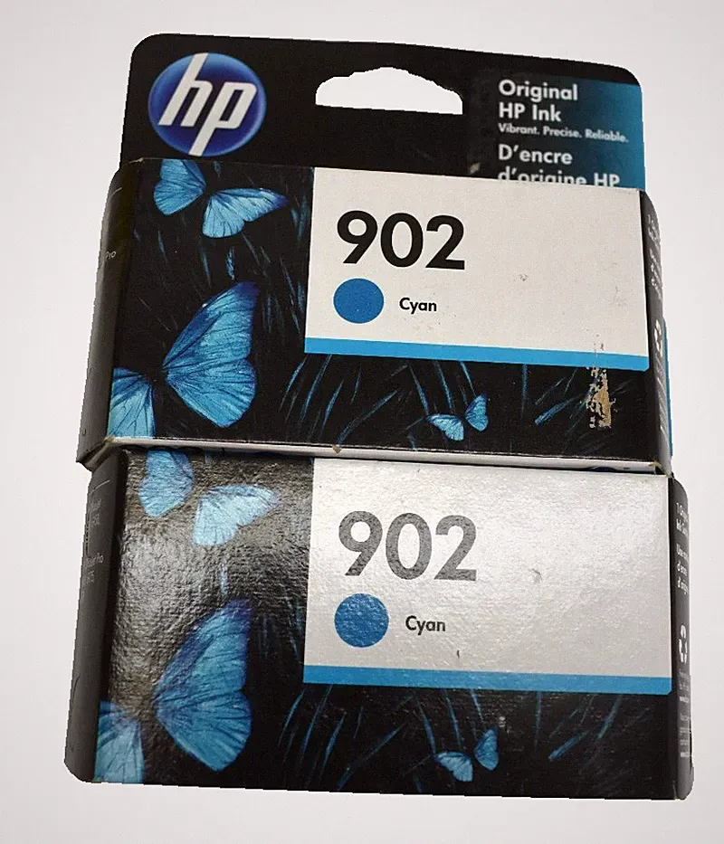 HP 902 Cyan Ink Cartridges Genuine HP Authentic Printer Ink 2 Packs Exp 08/26