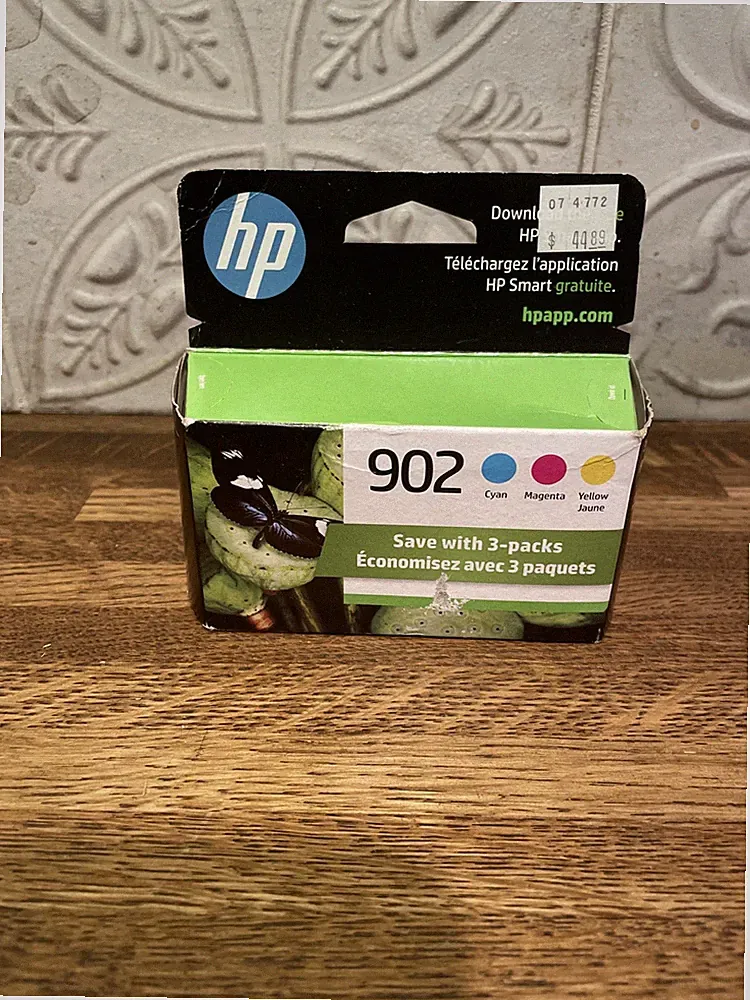 HP 902 Tri-Color Ink Cartridges Cyan Magenta Yellow (Exp 02/2026) NEW SEALED !!!