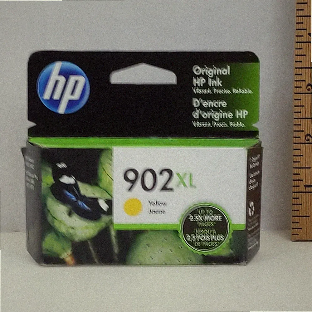 HP 902XL Yellow Ink Cartridge Original High Yield Genuine Printer Ink New Boxed