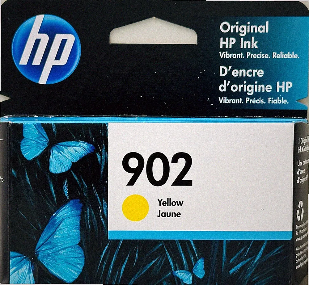 New Genuine HP 902 Yellow Ink Cartridges Box OfficeJet Pro 6954