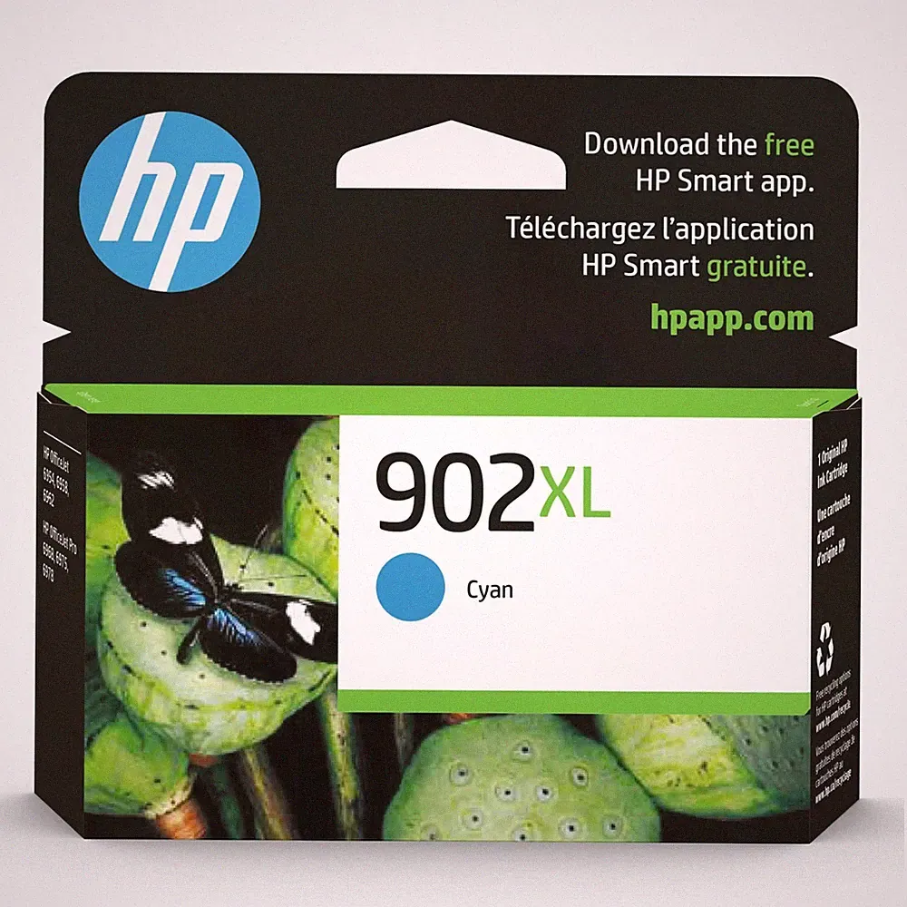 New Genuine HP 902XL Cyan Ink Cartridges OfficeJet Pro 6954 EXP 07/2023