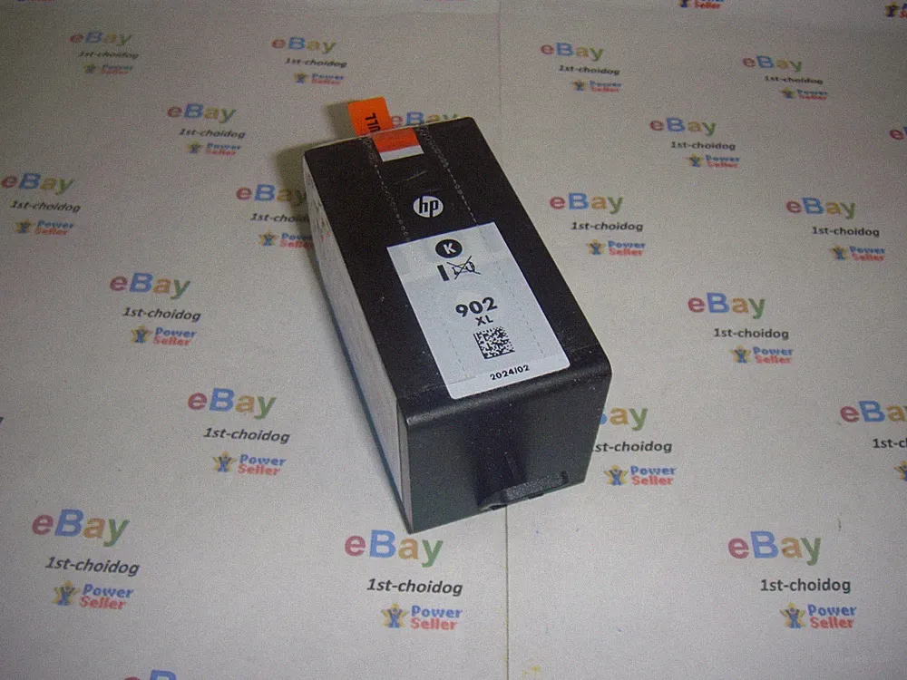 NEW HP 902XL BLACK Ink Cartridge ~ HP Factory Sealed Cello Wrap ~ Exp'd FEB 2024